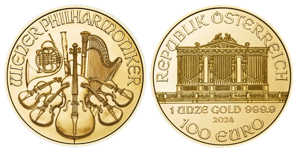 Zlatá investičná minca Wiener Philharmoniker 1 Oz